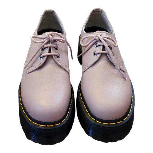 Dr. Martens 1461‎ Quad leather derby Platform Oxfords Beige Men\'s Shoes Size 10 main image 5
